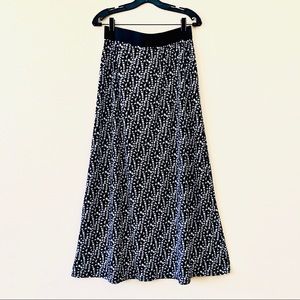 ALFANI Bird Print Elastic Waistband Maxi Skirt
